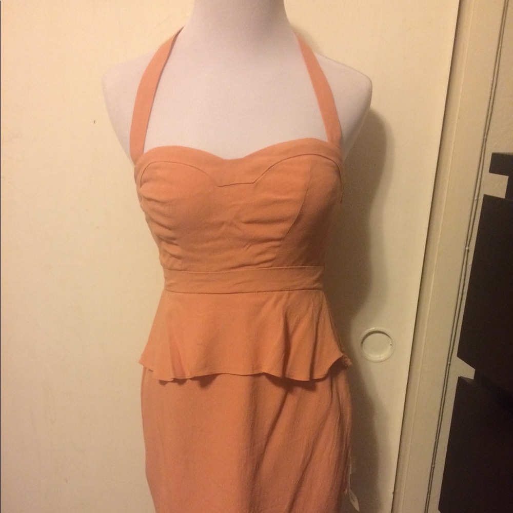Romantic salmon dress