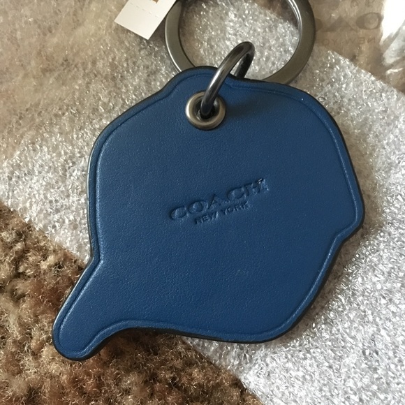 Coach Baseball Cap Leather Key Chain - Picture 2 of 7