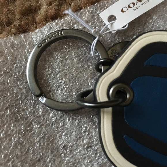 Coach Baseball Cap Leather Key Chain - Picture 4 of 7