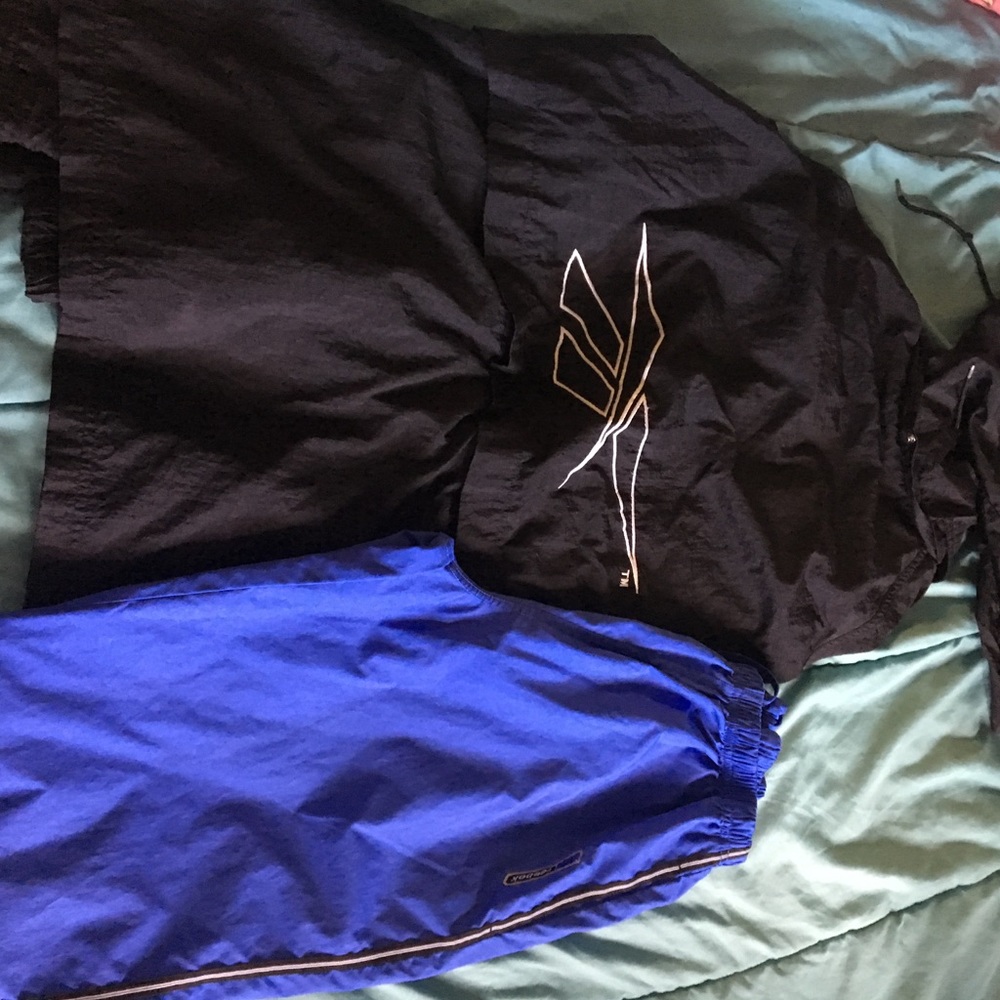 Vintage Reebok Track Pants and Windbreaker