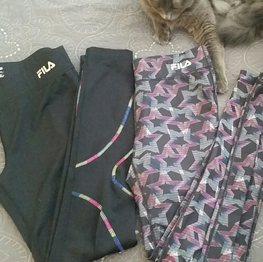 (2) fila yoga pants/leggings