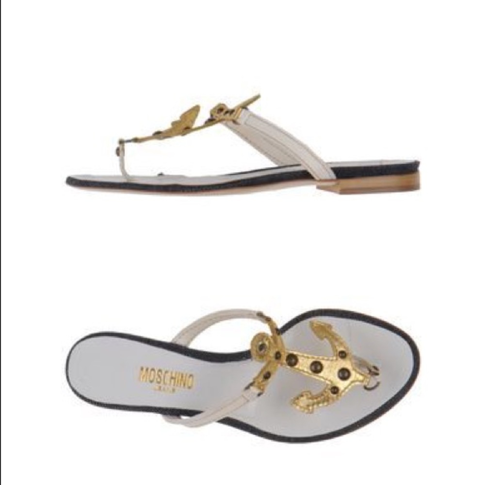 Moschino Jeans Anchor ⚓️ Flat Sandals 39.5