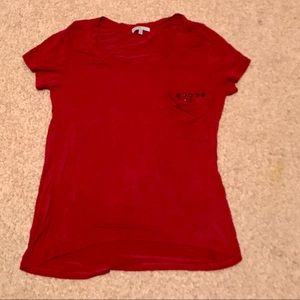 Deep red Charlotte Russe tshirt blouse size Small