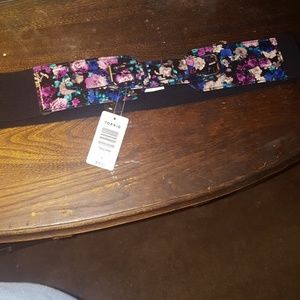 Black Rose Printed Belt