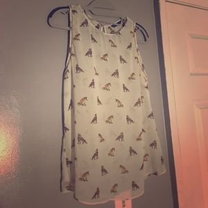 🎉Zara Fox White Tank Top💋