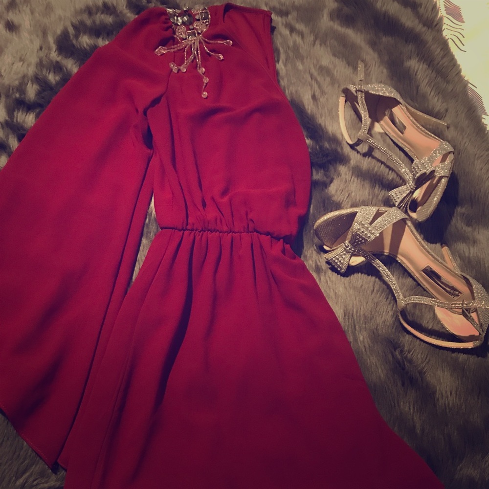 A Burgundy Romper