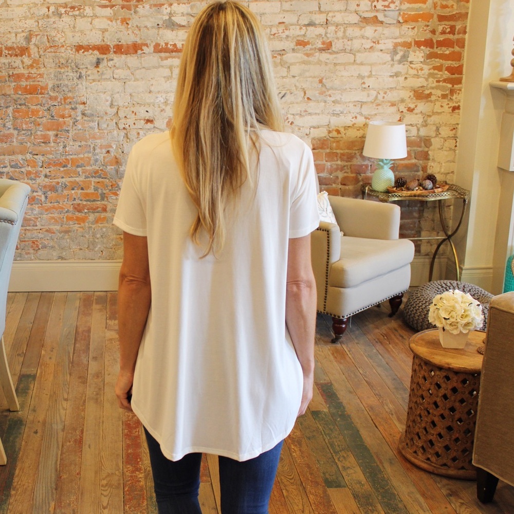 ✨LAST ONE ✨Ivory cage detail front tunic - Picture 3 of 3