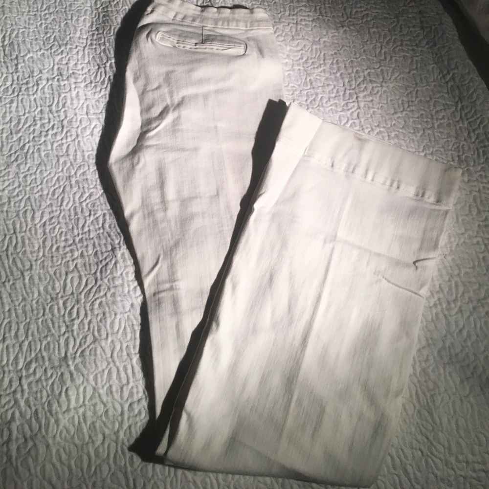 White denim flare