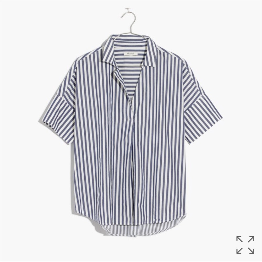 Madewell | Courier Button Back Shirt In Stripe Mix