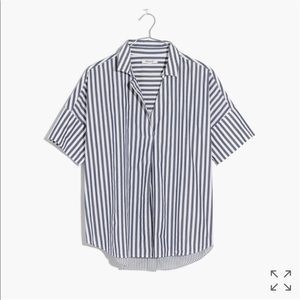 Madewell | Courier Button Back Shirt In Stripe Mix