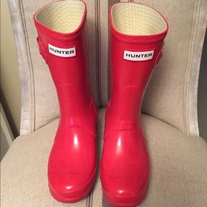 Short Glossy Hunter Boots