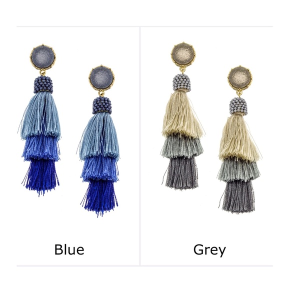 Layered Tassle Earrings - Picture 3 of 3