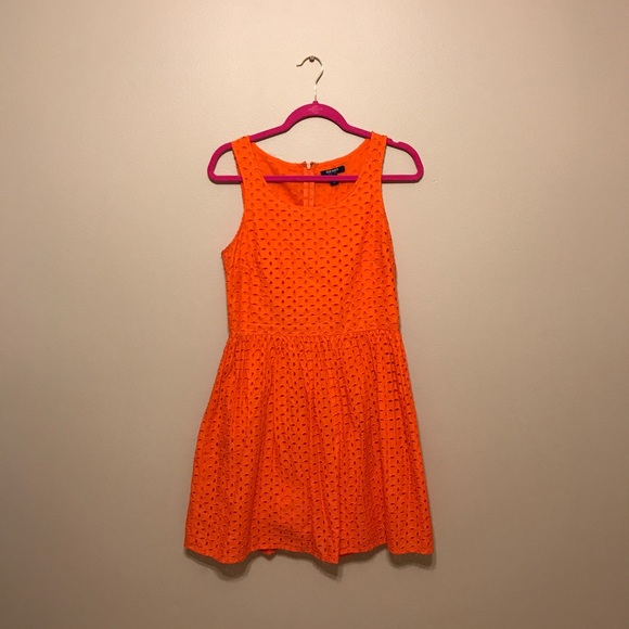 Old Navy Dresses & Skirts - Old Navy orange fit and flare dress