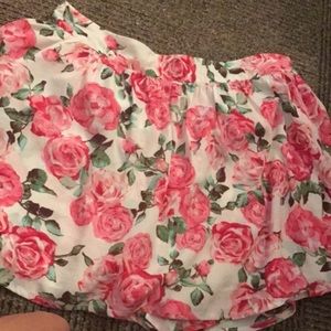 Pink Roses Forever 21 Skort