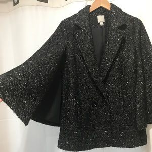 Halogen double breast cape jacket