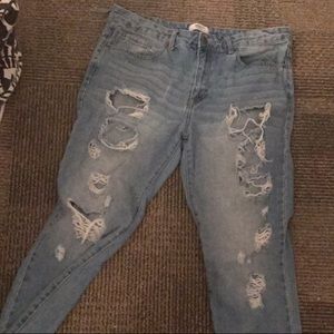 Distressed Boyfriend Forever 21 Jeans