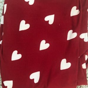 Lularoe TC Heart Valentine Leggings, worn once