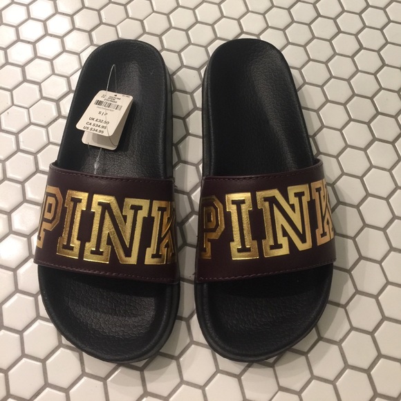 PINK Victoria's Secret Shoes - Pink Slides