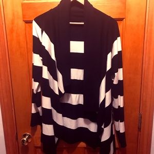 Black and White Sweater Duster