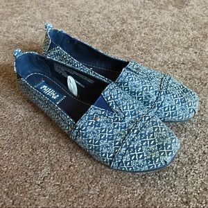 Mad Love Patterned Slip On Shoes