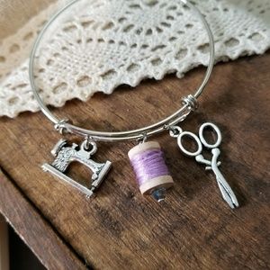 Sewing charm bracelet