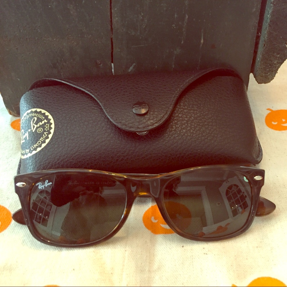 Ray Ban sunglasses.