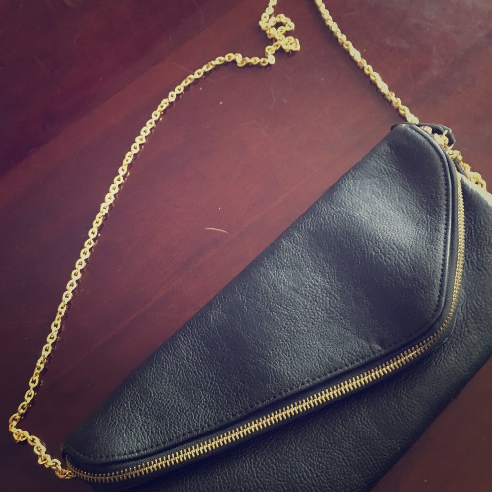 Urban Expressions black leather clutch