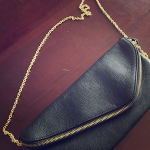 Urban Expressions black leather clutch