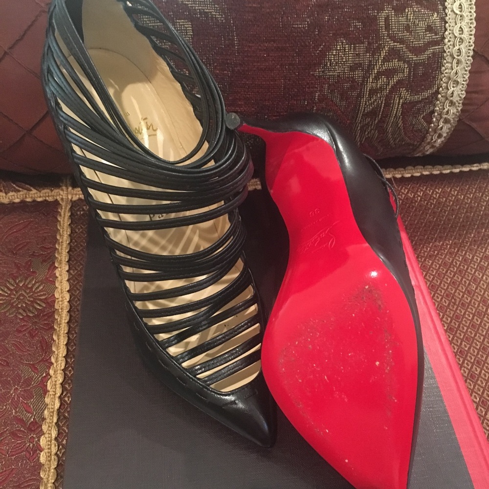 Christian Louboutin -  Gortik Strappy Caged boots