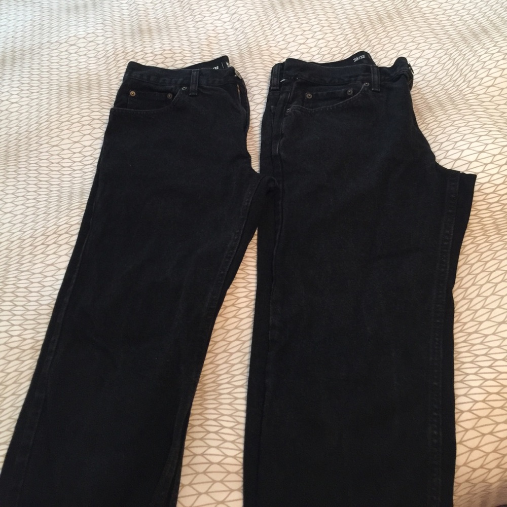 2 pairs of urban pipeline black jeans.