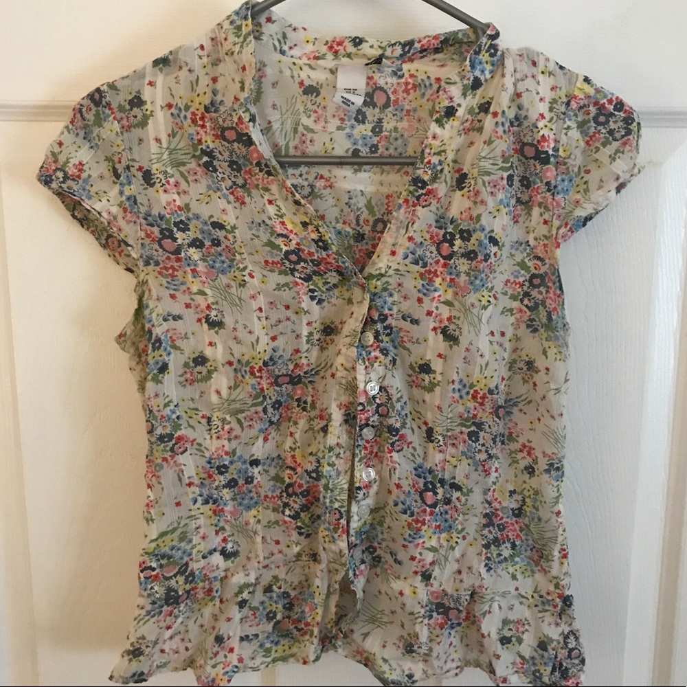 H&M Floral Button Up