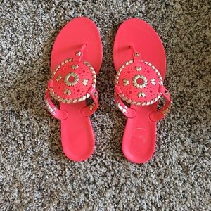 Jack Rogers Georgica Jelly - Pink and Gold