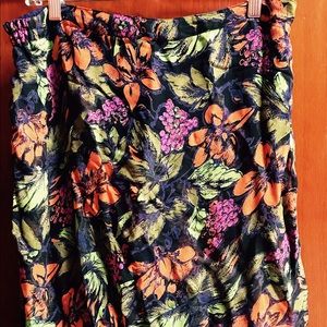 Wrap around reversible skirt in bright colors