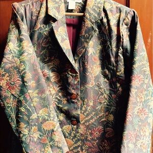 Sharp earth tone autumn color blazer with buttons