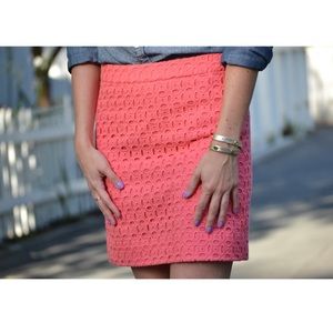 J Crew Pink Eyelet Skirt