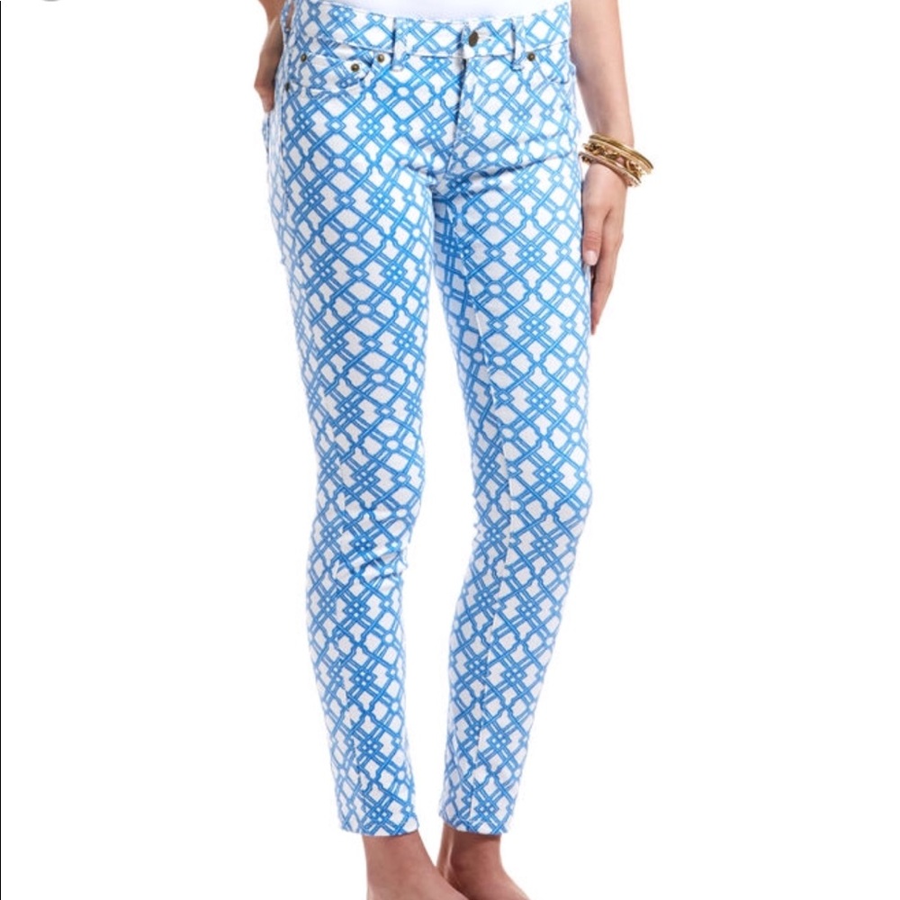 NWT Vineyard Vines Lattice Print Jean Size 0