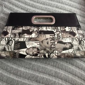 magazine print clutch