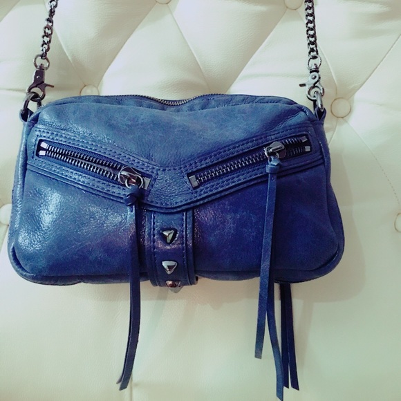 Botkier Navy leather Military Crossbody Chain bag - Picture 2 of 3