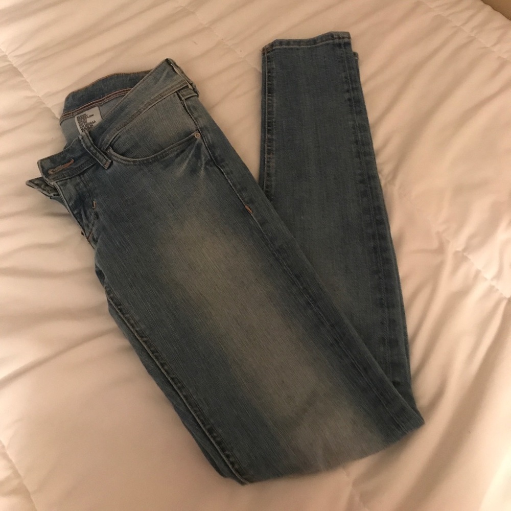 Light wash denim jeans