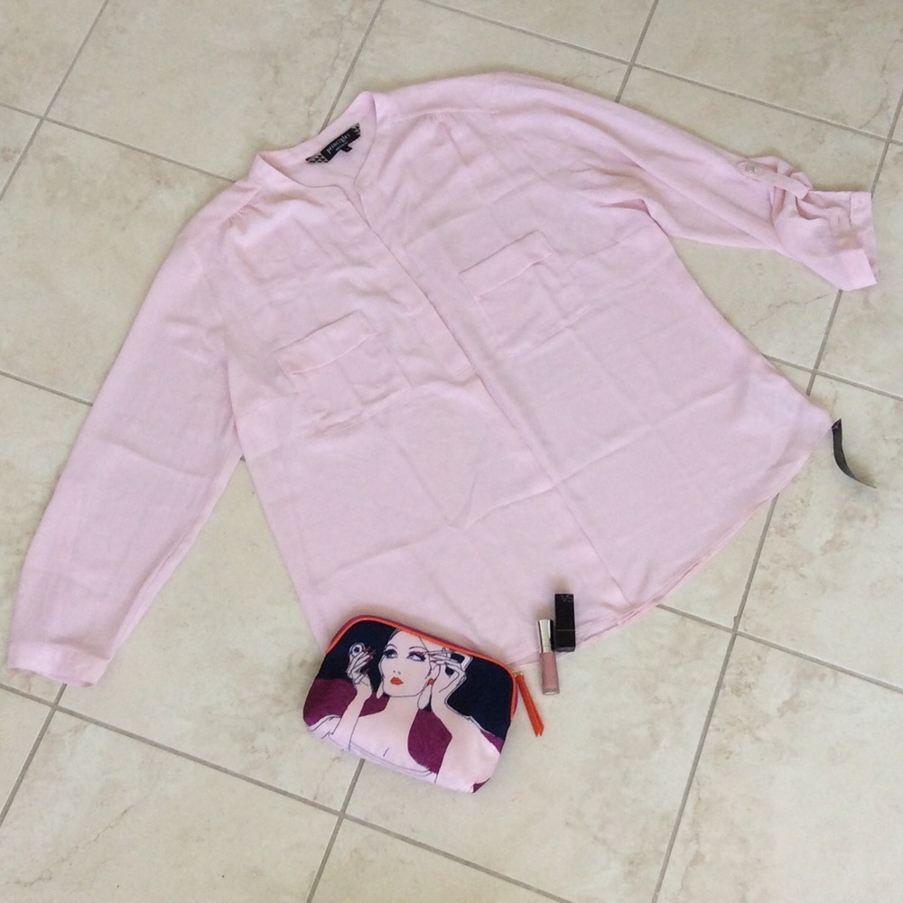 PRINCIPLES SIZE 18 SPLIT NECK TAB SLEEVE TOP NWT