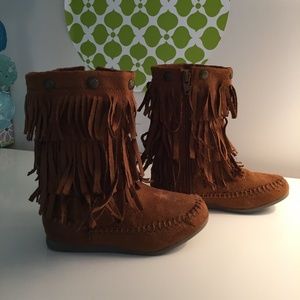 Toddler Girls' Fringe Boots, Size 10