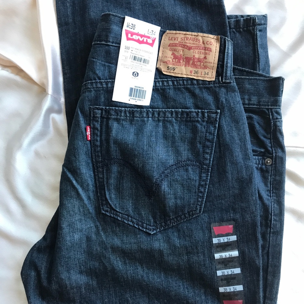 Levi's 559 Relaxed Straight Dark Wash 36x34