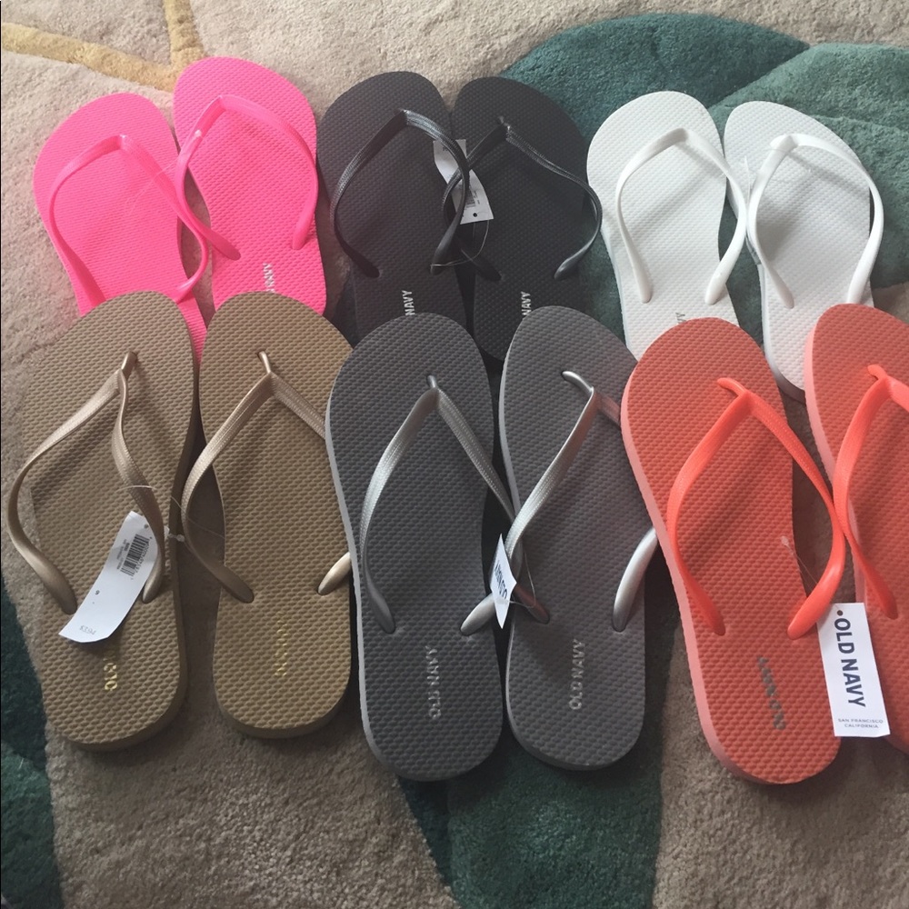Lot of OLD NAVY flip flops size 9 NWT