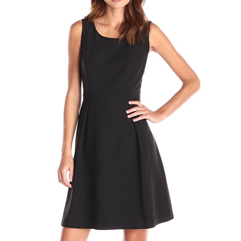 Pleated Little Black Dress 