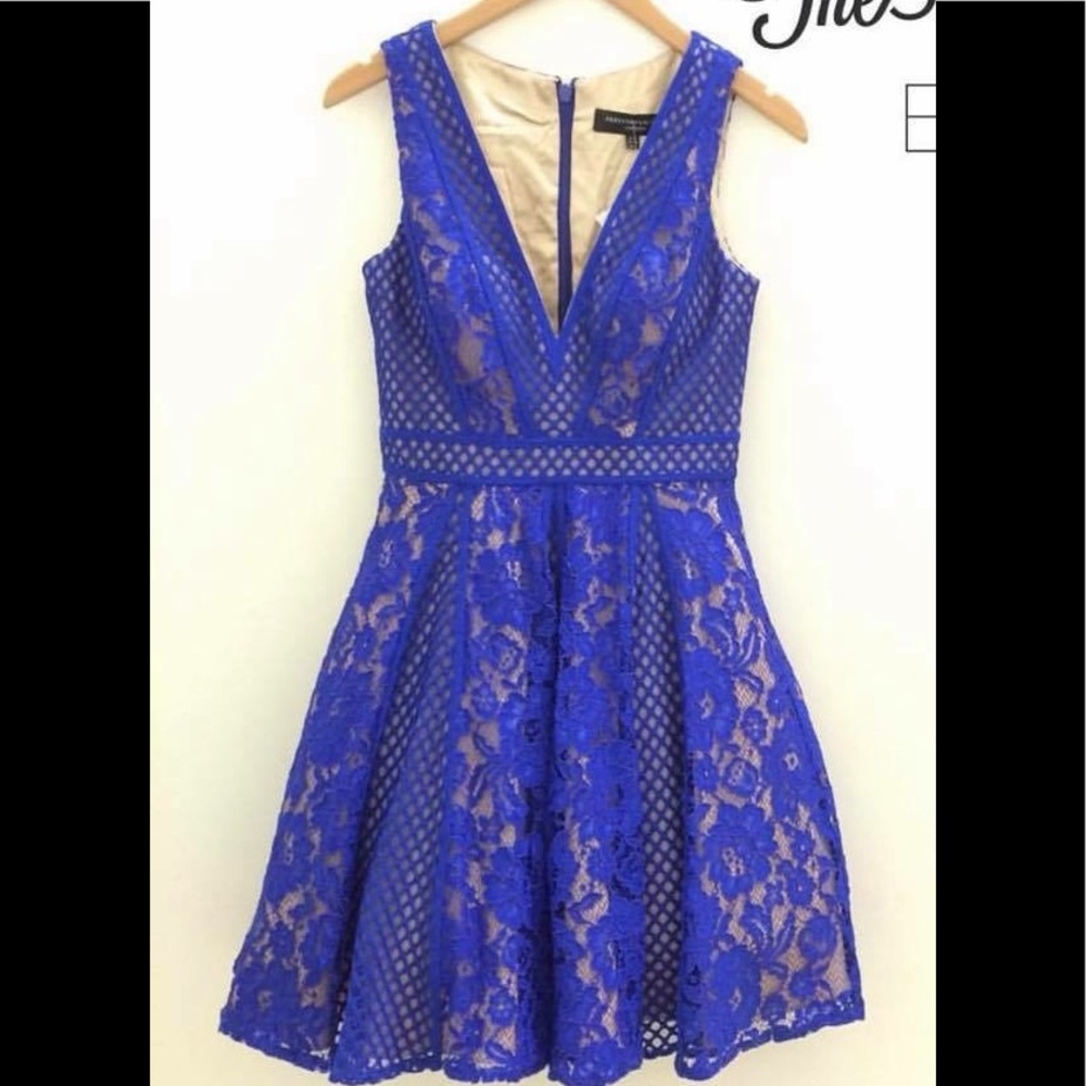 Royal blue short dress.