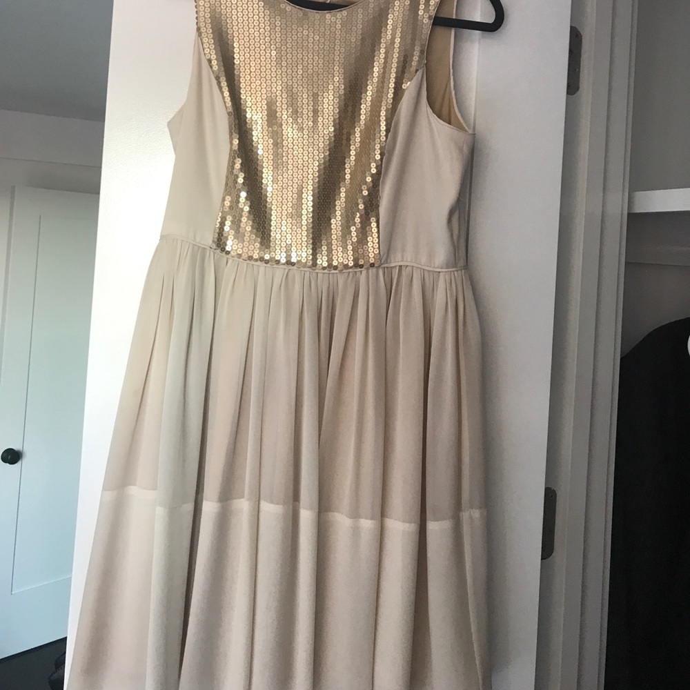 Beautiful cream  sequined dress