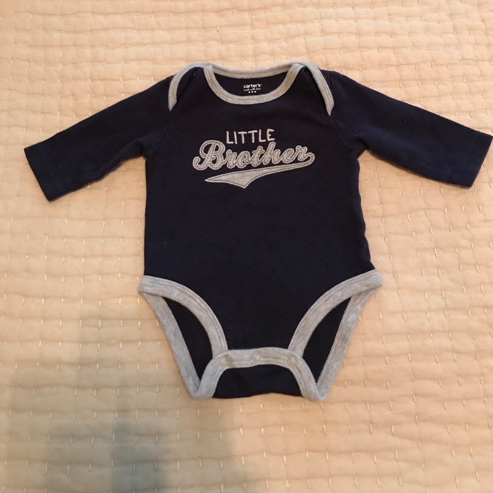 Little Brother long sleeve onesie size 3 months