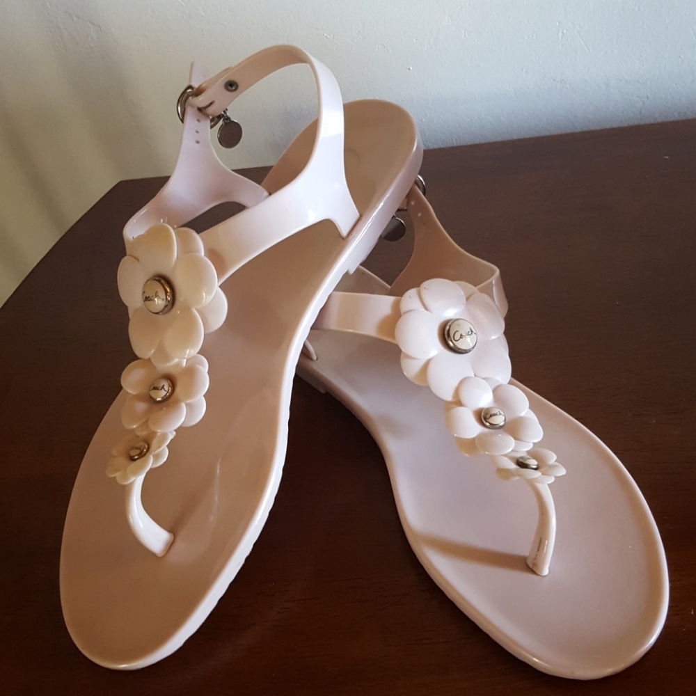 Size 10 plastic coach sandals