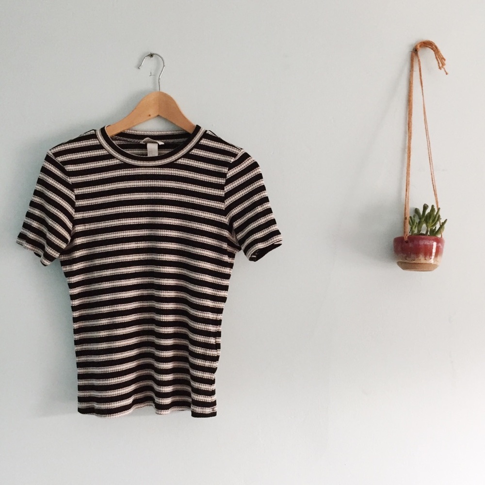 H&M black and white striped tee.