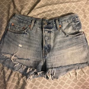 Levi's 501 distressed vintage shorts